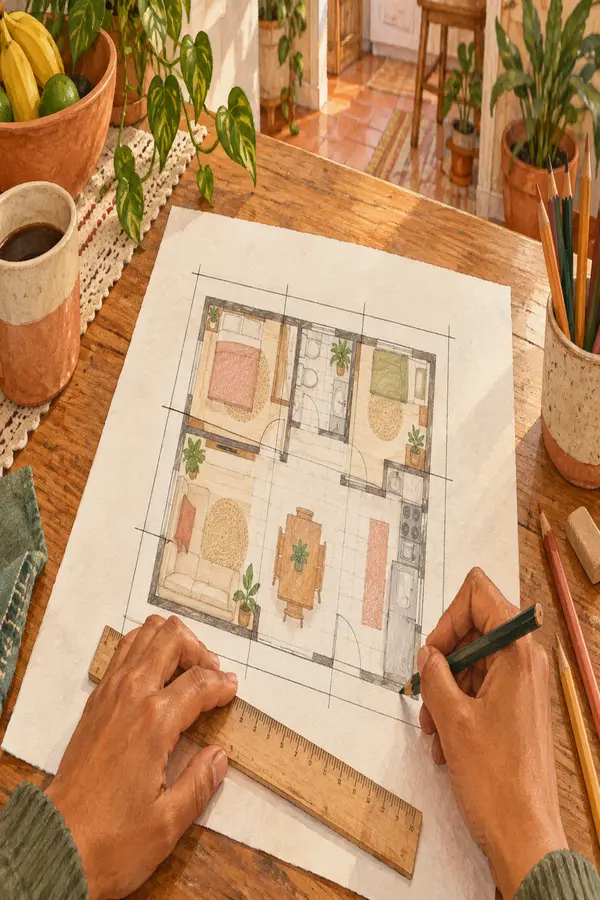 Desenhando a planta da casa
